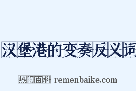 汉堡港的变奏反义词是什么意思的图片